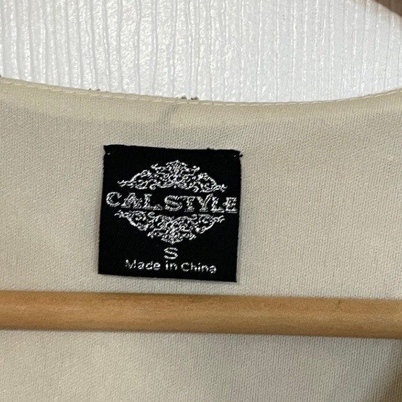 CalStyle Oversized Babydoll Mini Dress Tiered Ruffle Sheer Long Sleeve Gauzy S M - Picture 2 of 6